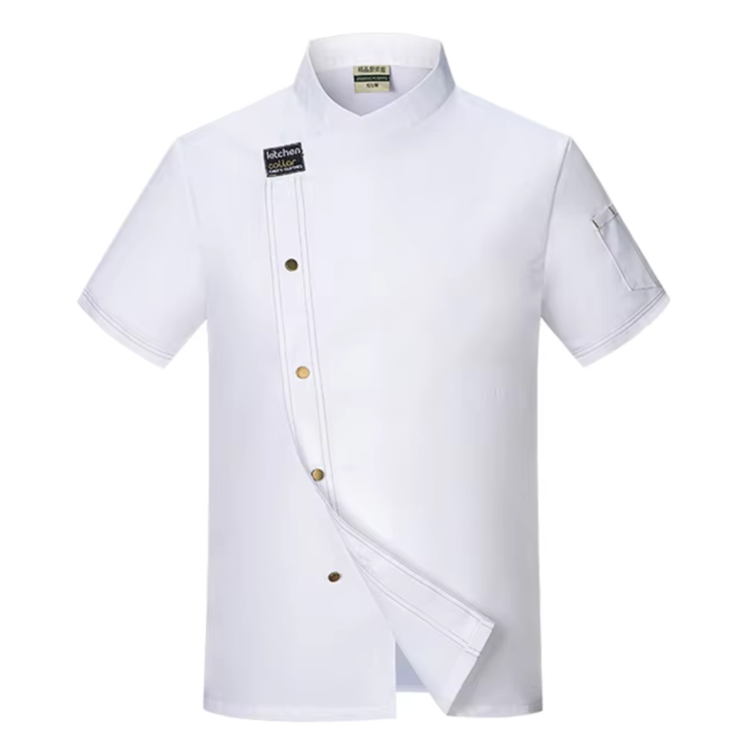 Dafor | Unisex Asymmetrische Küchen Uniform | Arbeitskleidung