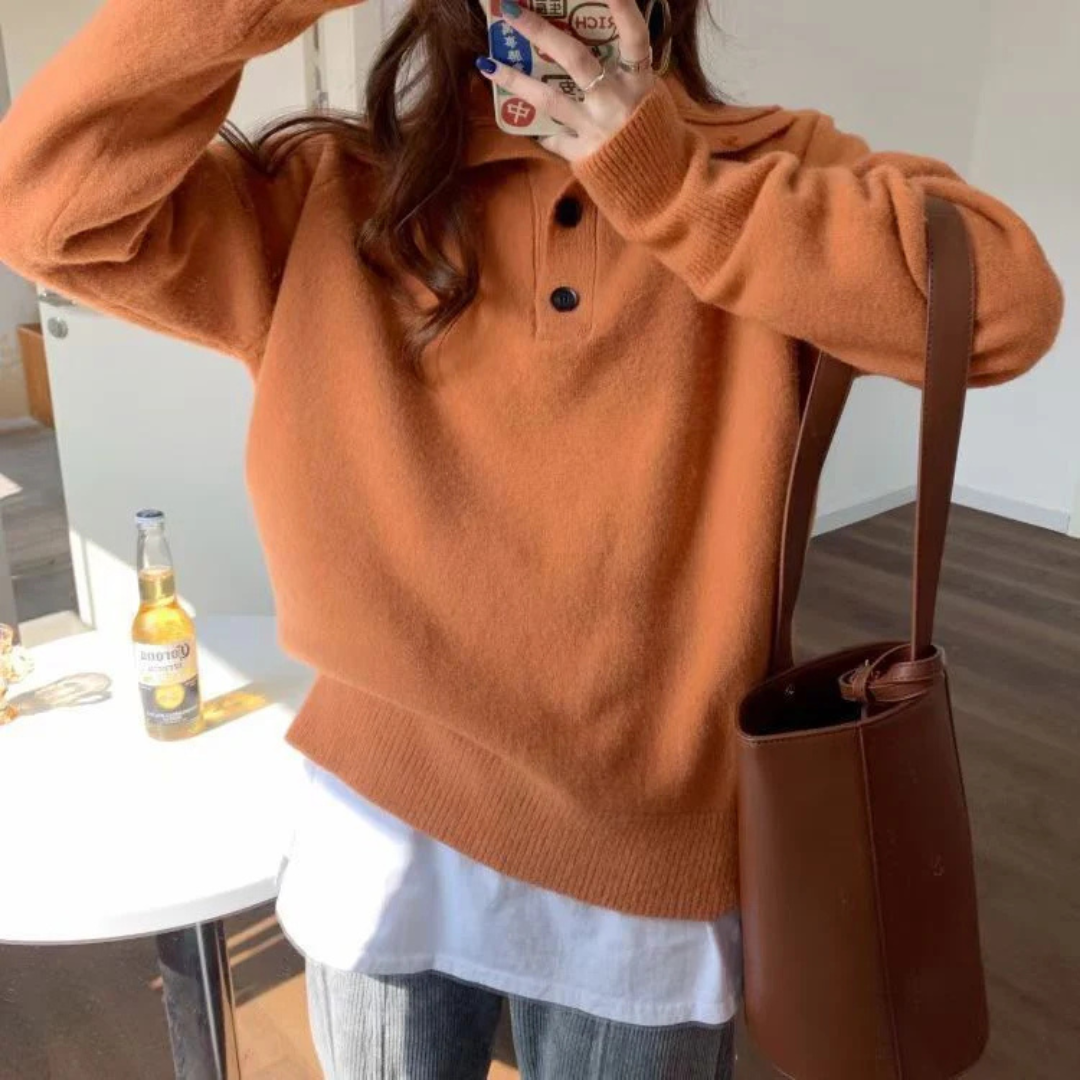 Laddanem | Damen Warme Strick Pullover | Langarm