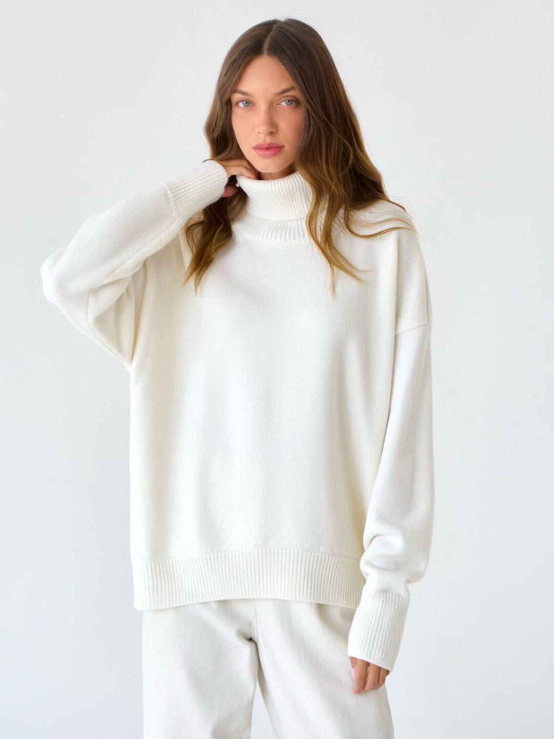 Langarm-Rollkragenpullover