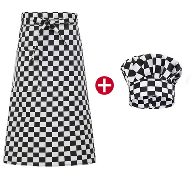 Sizler | Unisex Kochschürze Mütze Kulinarische Uniform | Arbeitskleidung