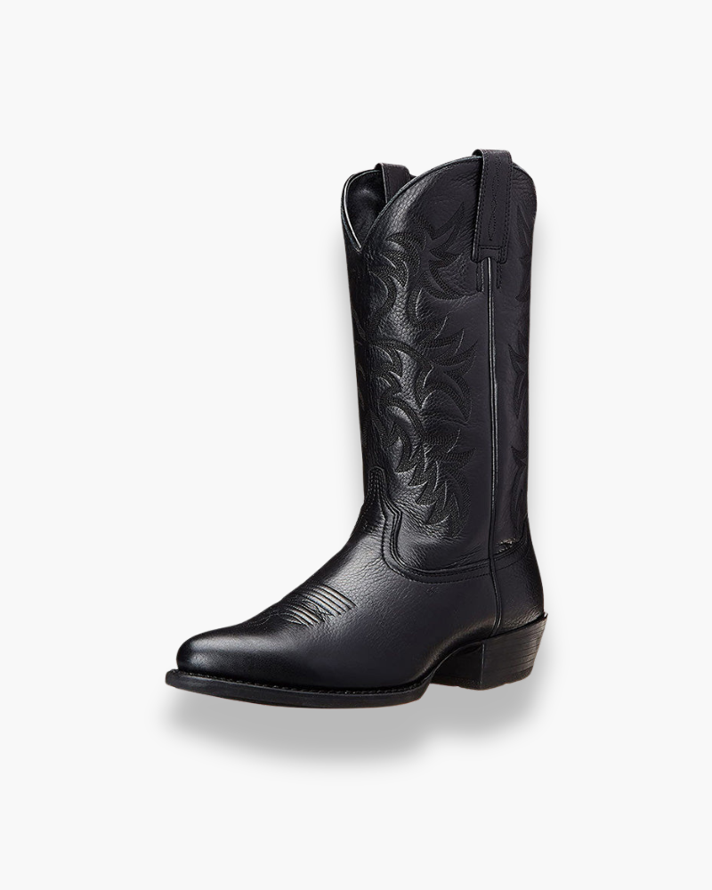 Damen Elegante Schwarze Stiefel | Western Cowboystiefel