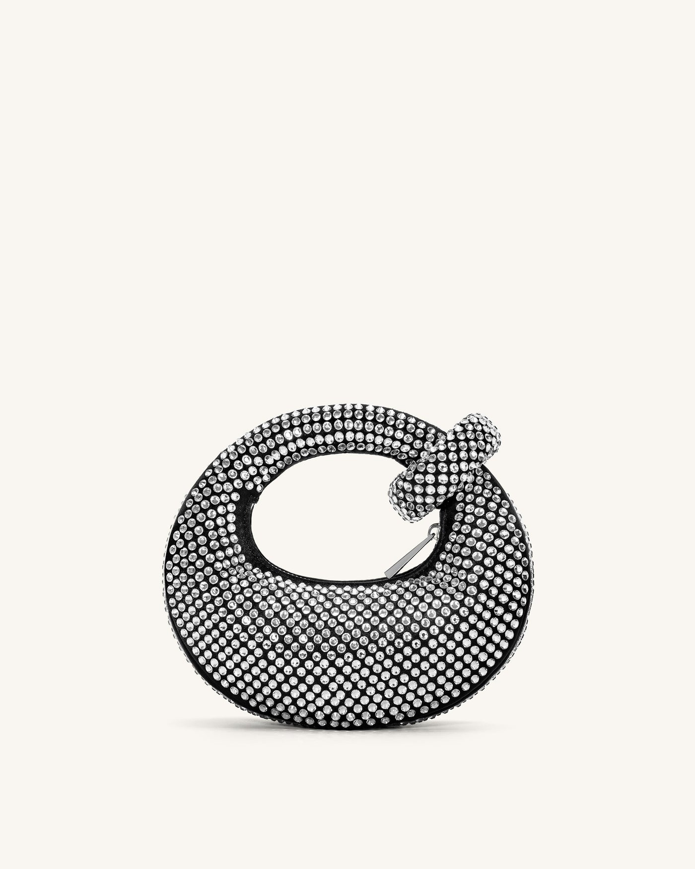Abacus Artificial Crystal Mini Top Handle Bag - Schwarz
