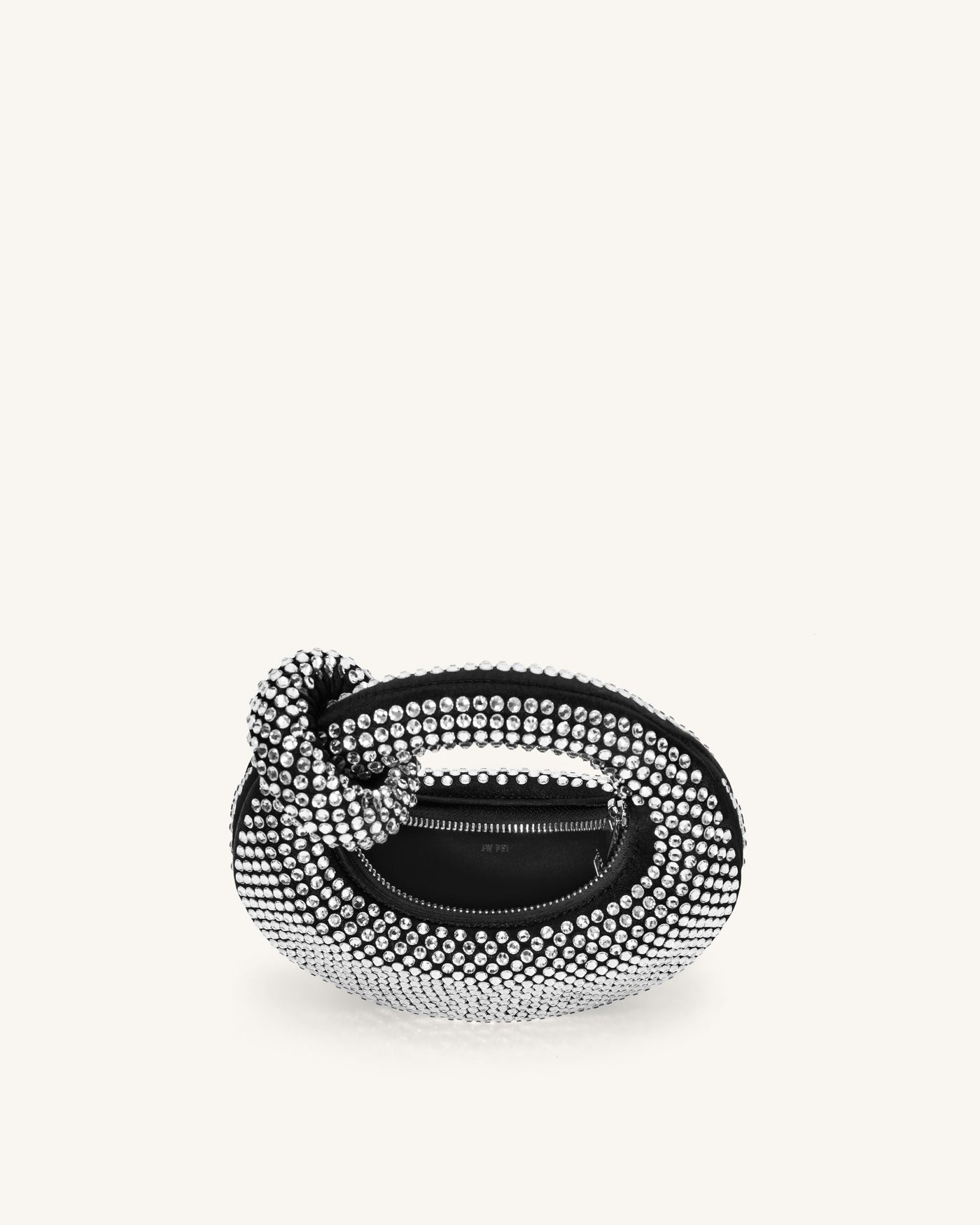 Abacus Artificial Crystal Mini Top Handle Bag - Schwarz