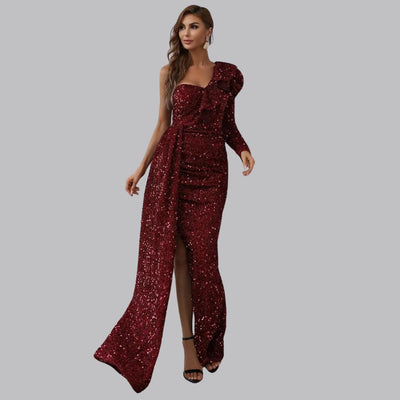 Evan - Glitzerndes Maxikleid für Frauen