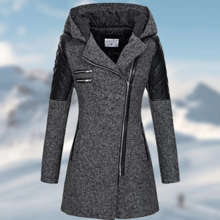 Riley - Lange Winterjacke mit Kapuze für Frauen