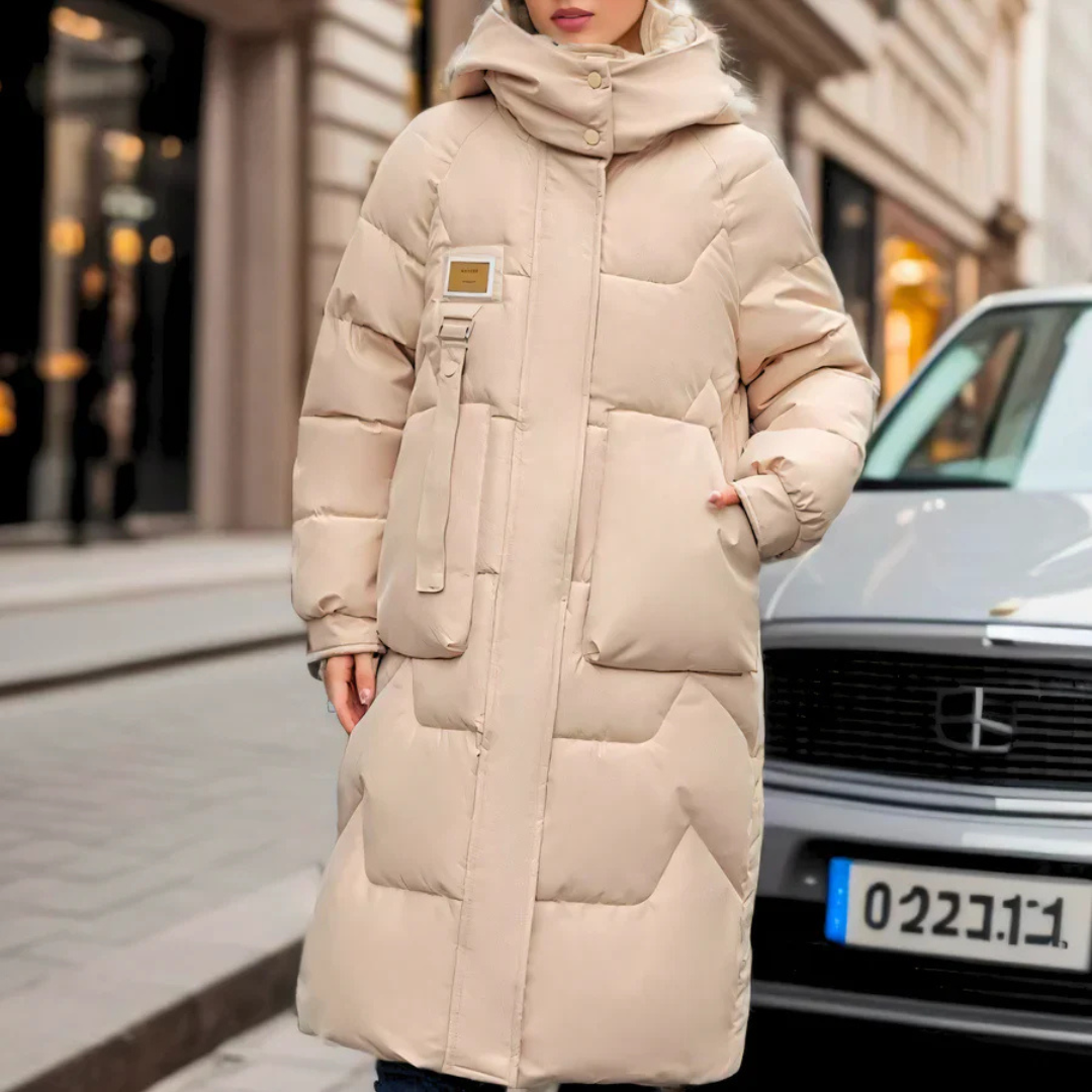 Jadya | Damen Lange Puffer Jacke | Winter