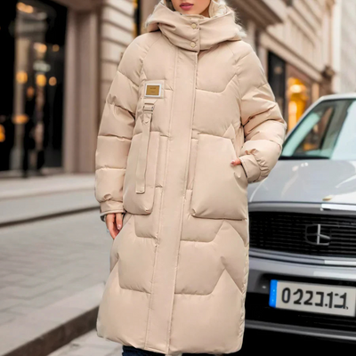 Jadya | Damen Lange Puffer Jacke | Winter