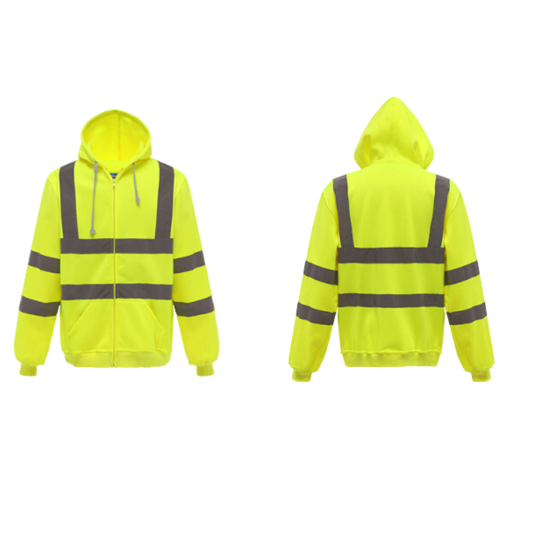 Dudleyanet | Herren Reflektierender Winter Reißverschluss Jacke | Arbeitskleidung