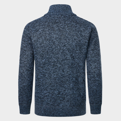 Piet - warme Strickjacke mit durchgehendem Reißverschluss und Thermofutter