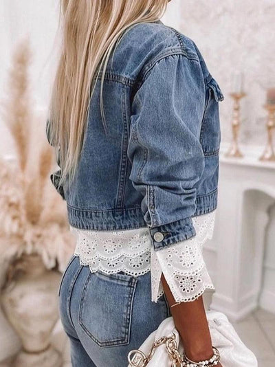 Tierney - Oberbekleidung aus blauem Patchwork-Denim
