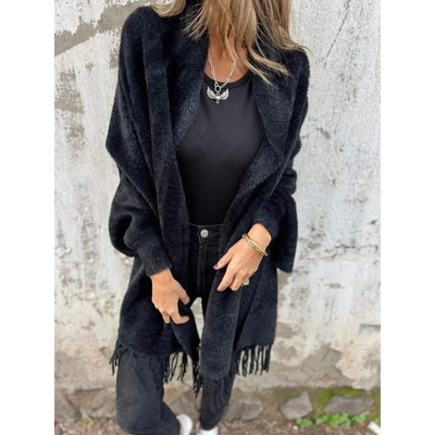 Gulaben | Damen Warme Lange Strickjacke | Winter