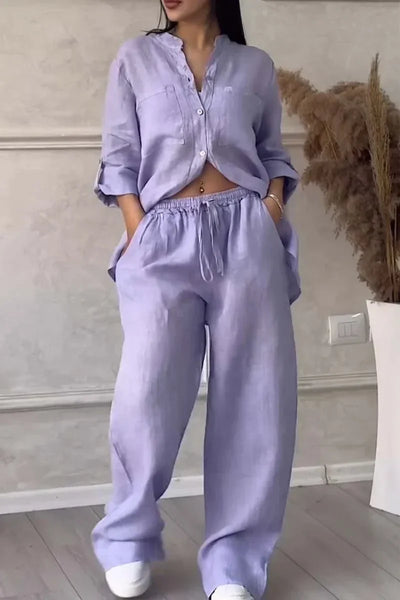 Arielle - Baumwollleinen Zweiteiliges Set