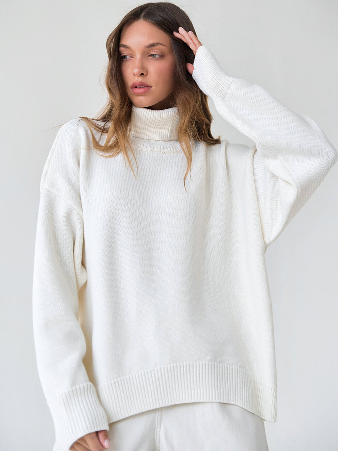 Langarm-Rollkragenpullover