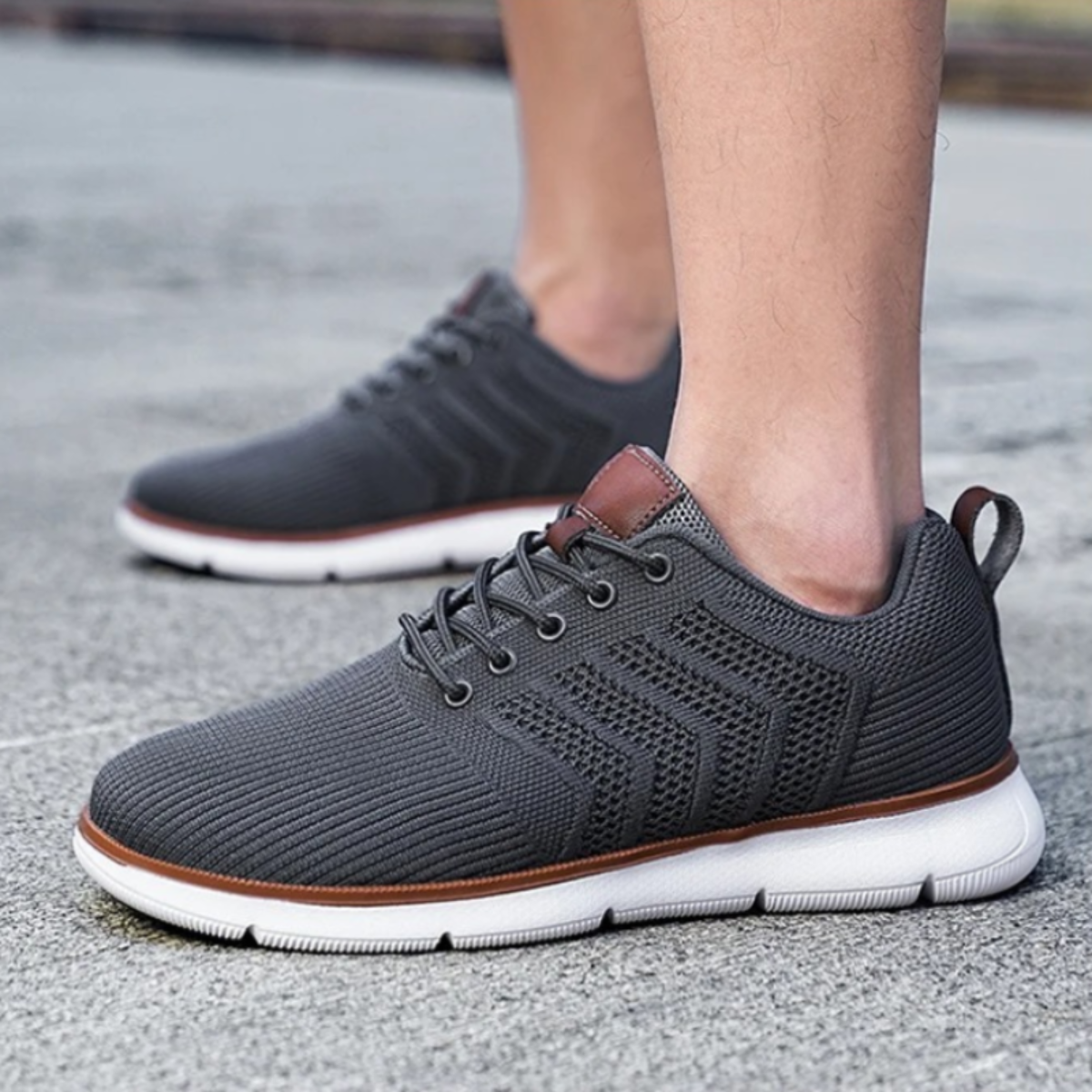 Atmungsaktive Strick-Walkingschuhe für Herren