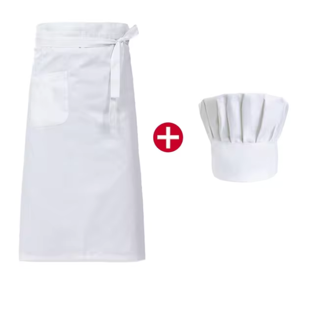 Sizler | Unisex Kochschürze Mütze Kulinarische Uniform | Arbeitskleidung
