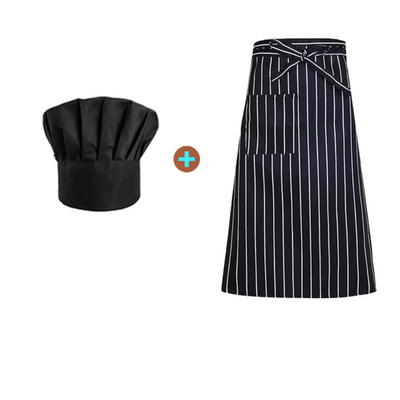 Sizler | Unisex Kochschürze Mütze Kulinarische Uniform | Arbeitskleidung