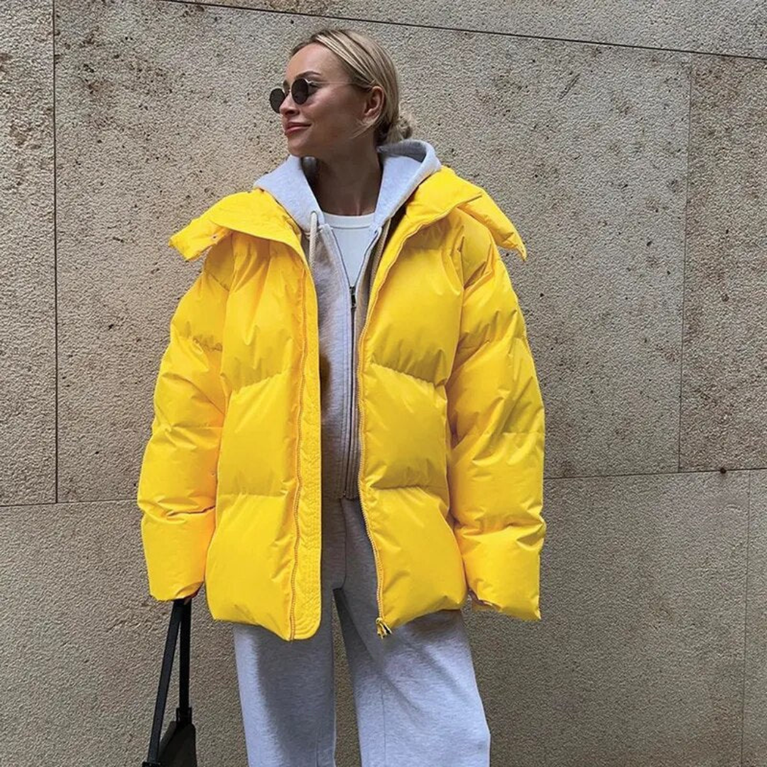 Stellianet | Damen Puffer Kapuzen Jacke | Übergroß