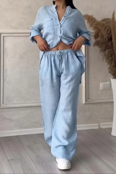 Arielle - Baumwollleinen Zweiteiliges Set