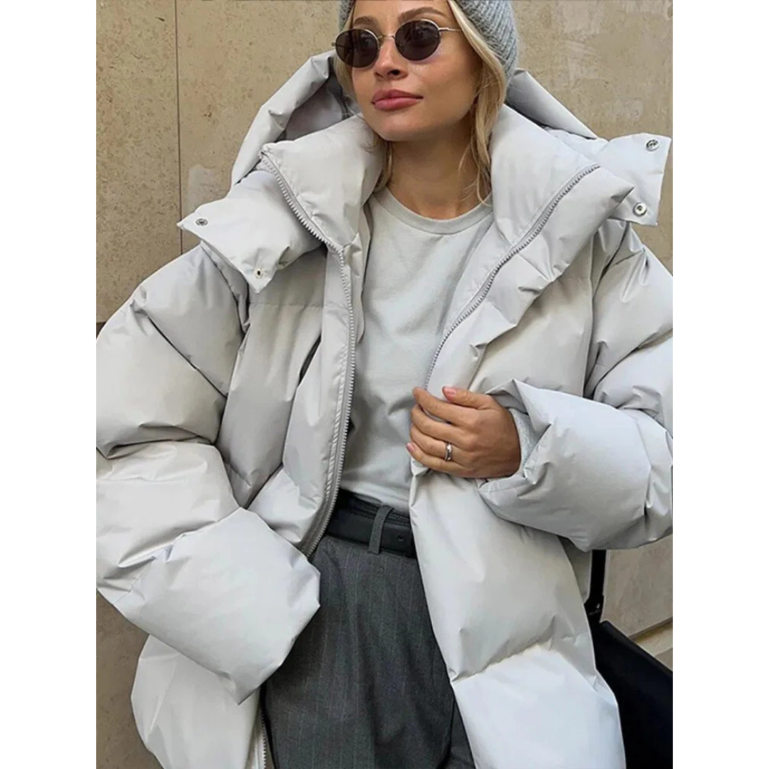 Stellianet | Damen Puffer Kapuzen Jacke | Übergroß