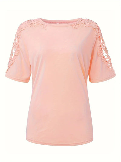 Ancuta – Elegantes Sommer Kurzarm T Hemd Mit Spitze