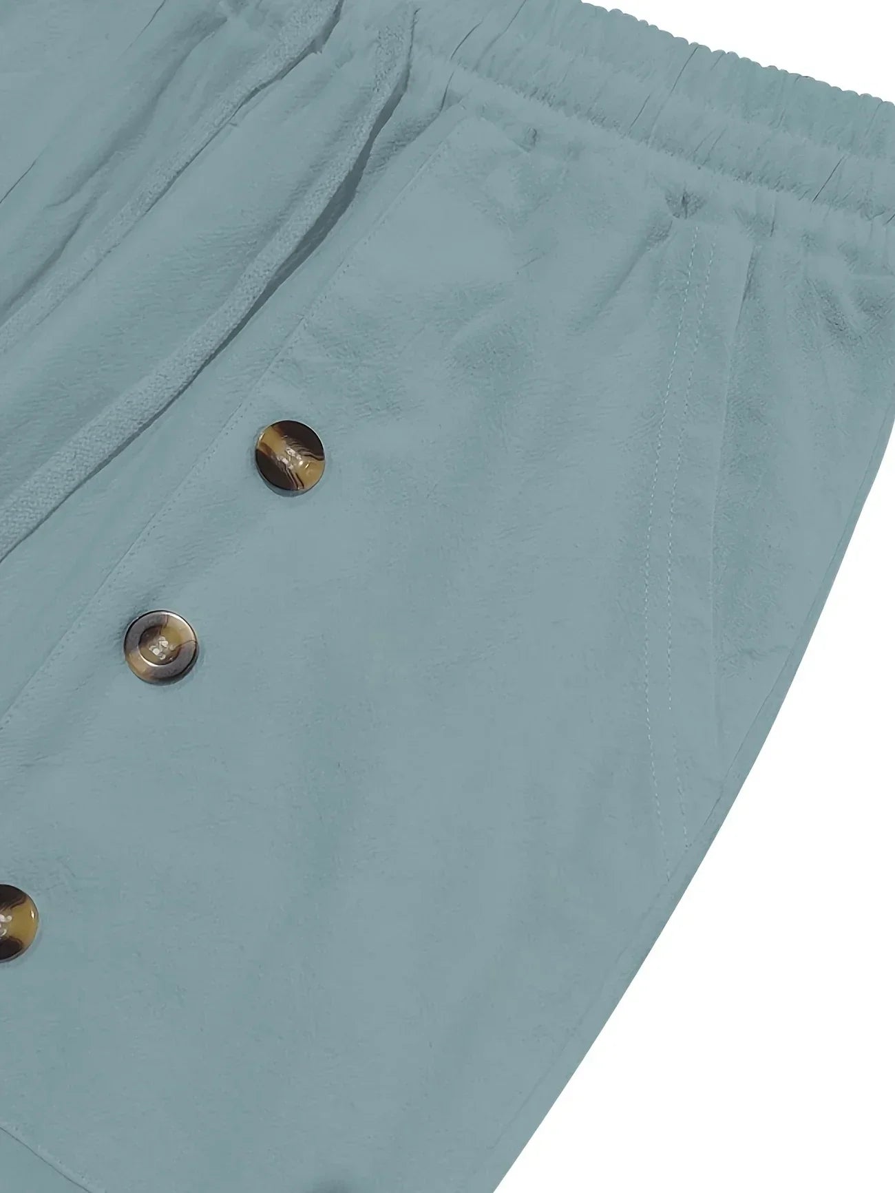 Beslan – Elegante Hose Mit Geradem Bein Und Goldenen Knöpfen