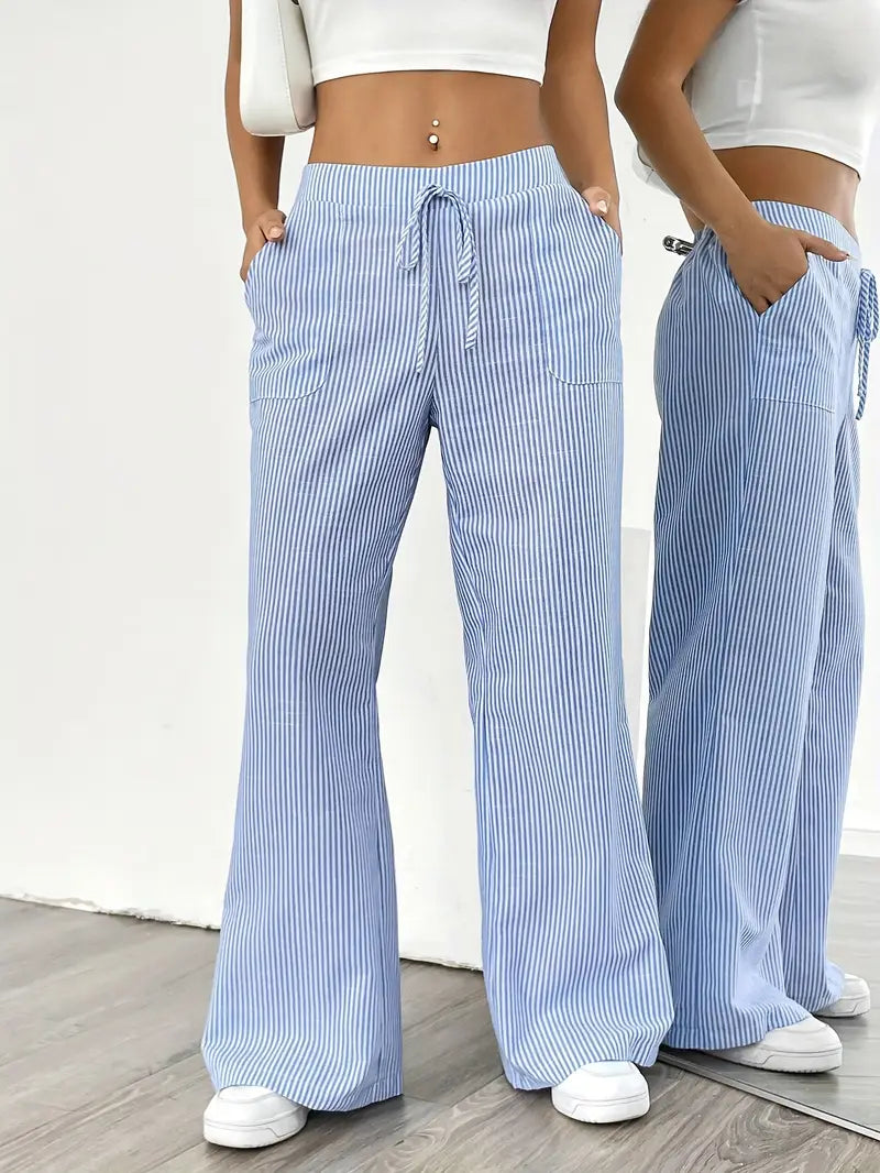 Alina – Elegante Gestreifte Hose Mit Taschen
