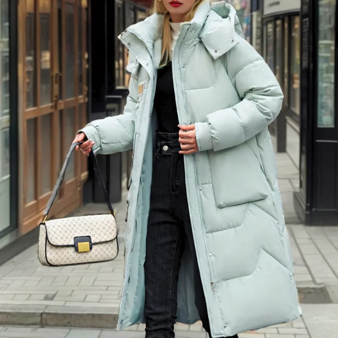 Jadya | Damen Lange Puffer Jacke | Winter