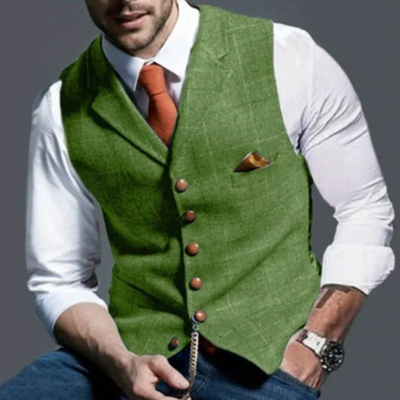 Modrezo | Herren Vintage Stylische Weste | Lässig