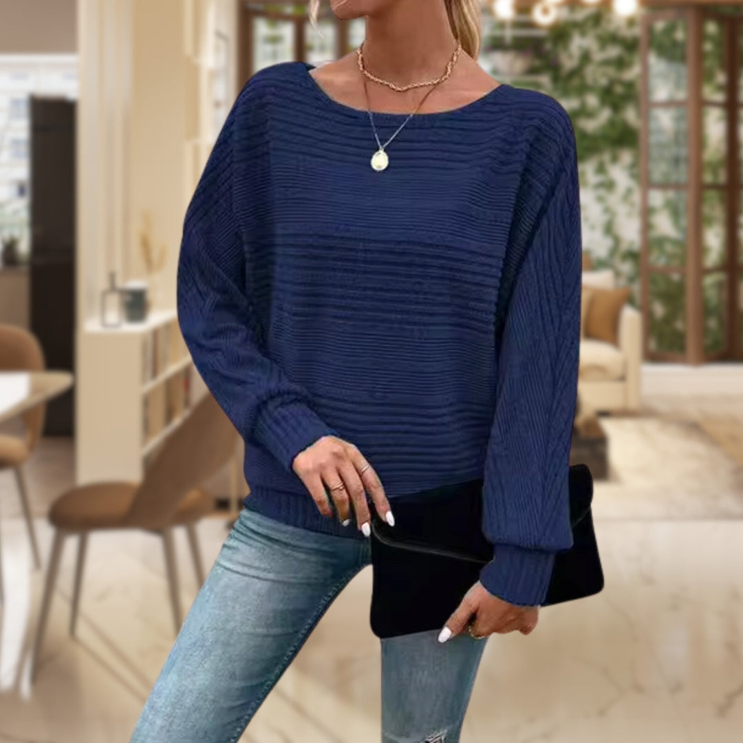 Ellaisa | Damen Rundhalsausschnitt Warme Pullover | Volle Ärmel