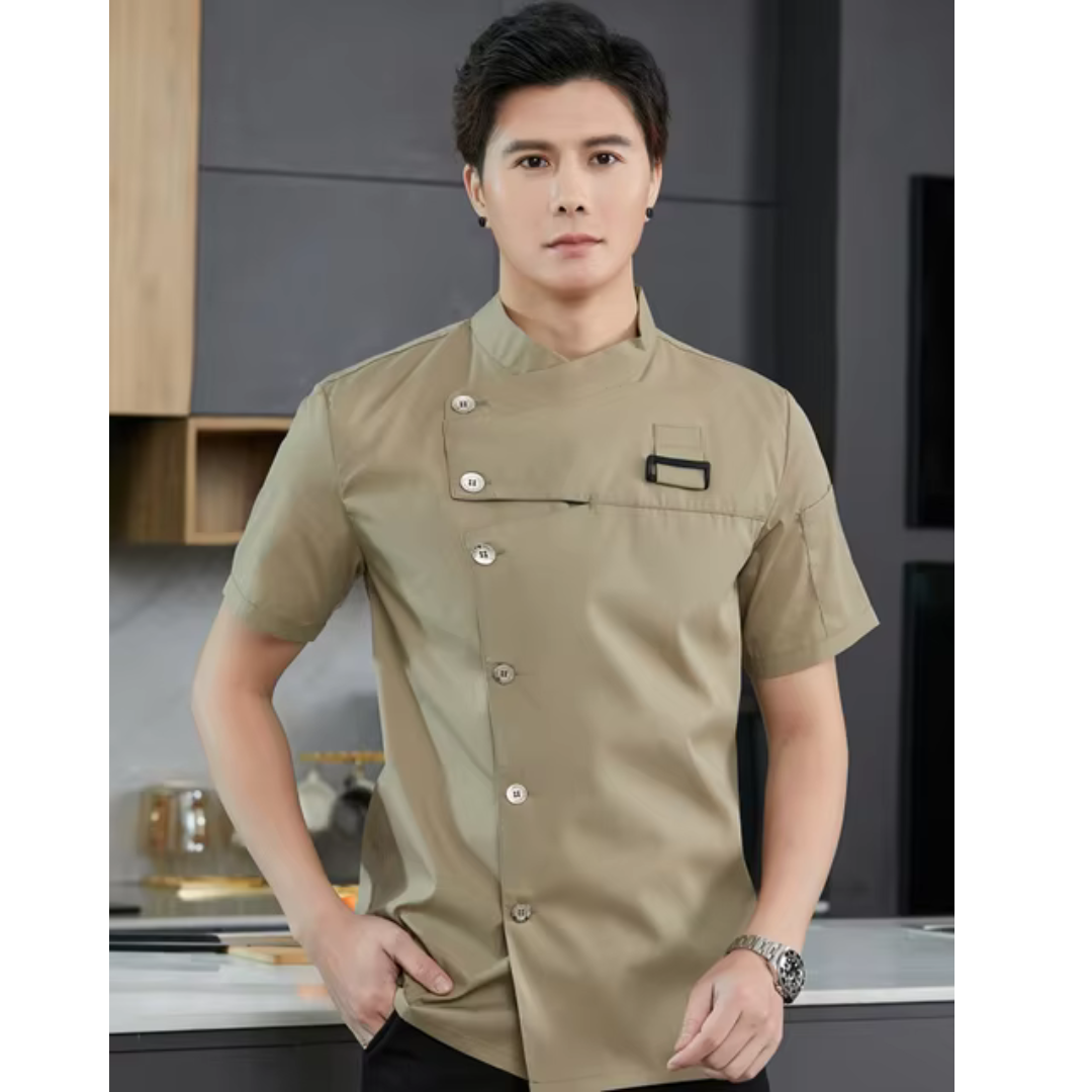 Valorine | Unisex Knopfleiste Küchen Uniform | Arbeitskleidung