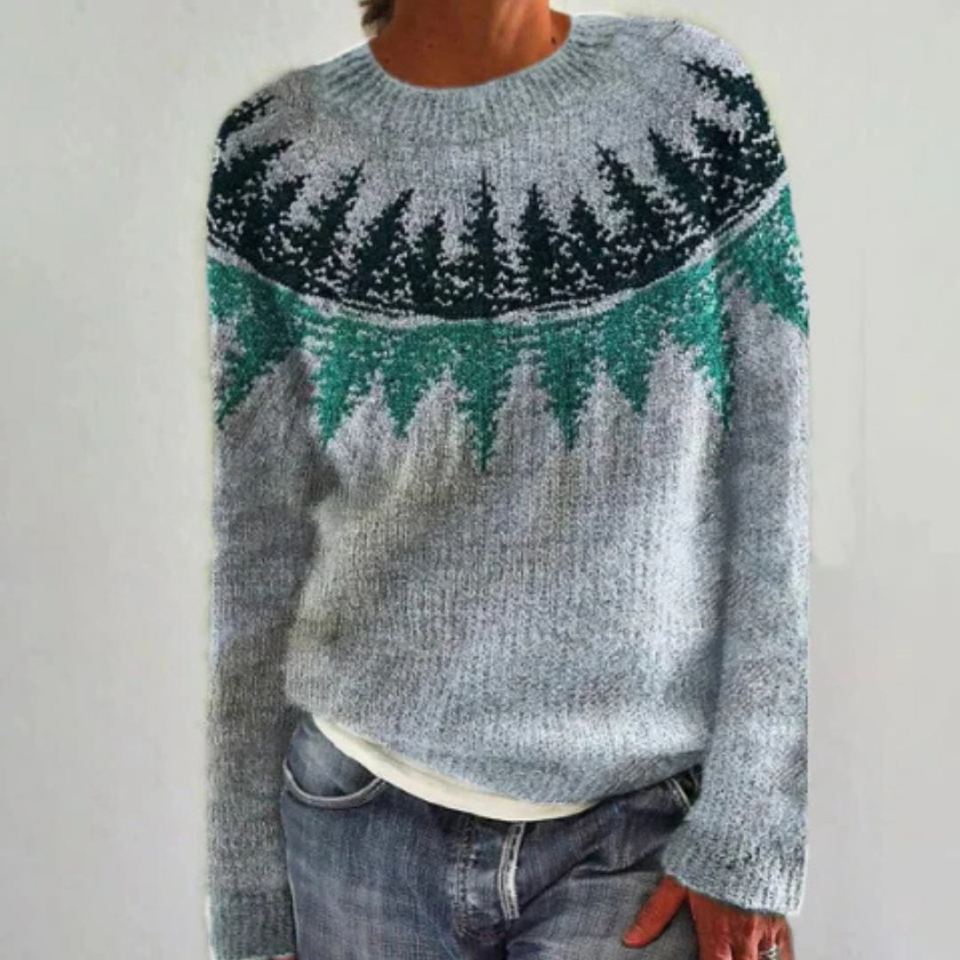 Viena | Damen Warme Rundhalsausschnitt Pullover | Winter