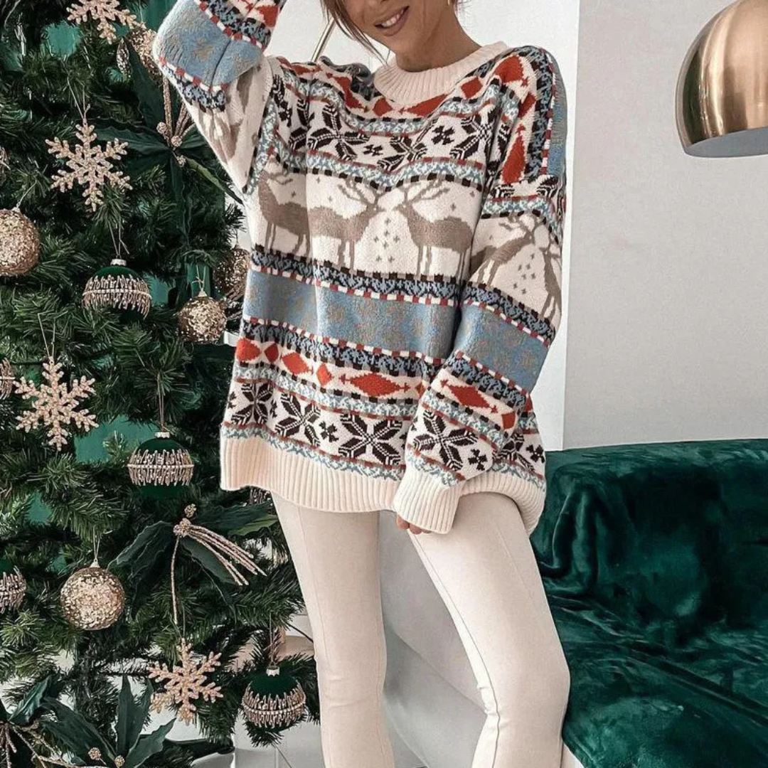 Baliona | Damen Winter Übergröße Pullover | Weihnachten