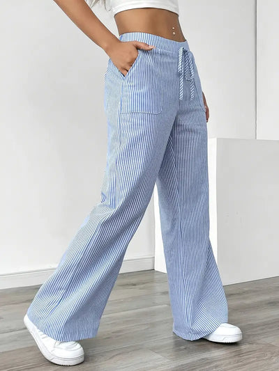 Alina – Elegante Gestreifte Hose Mit Taschen