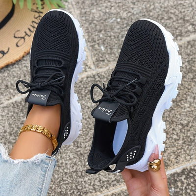 Bequeme Atmungsaktive Knit Sneakers für Damen