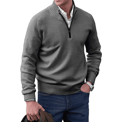 Tobi - benoit eleganter Kaschmirpullover mit Reißverschluss
