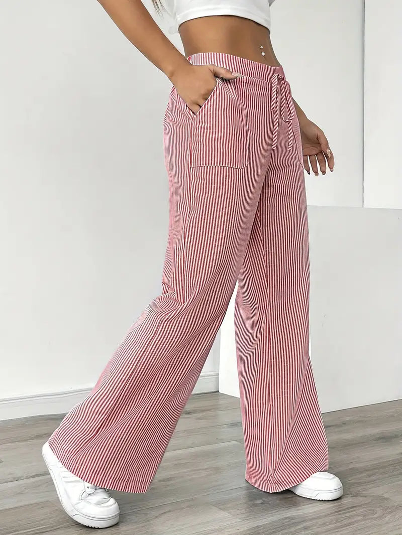 Alina – Elegante Gestreifte Hose Mit Taschen