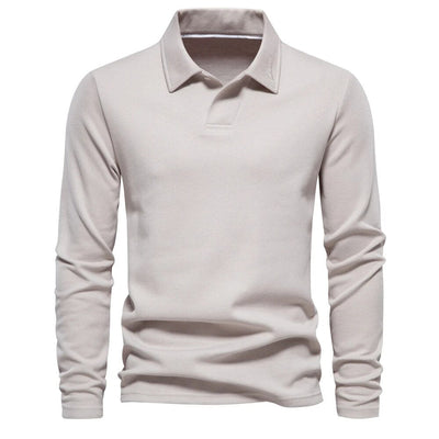 Lucas - klassisches Langarm-Polo mit elegantem Kragen