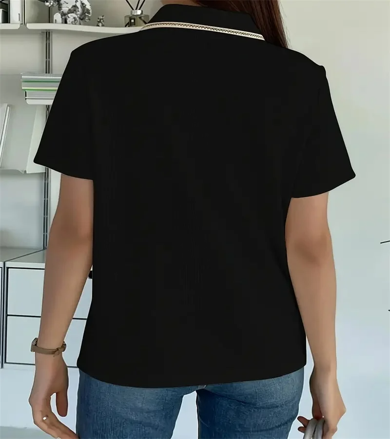 Winnie - T-Shirt mit Knopfverschluss in reinen Farben Freizeithemd für Frühling und Sommer