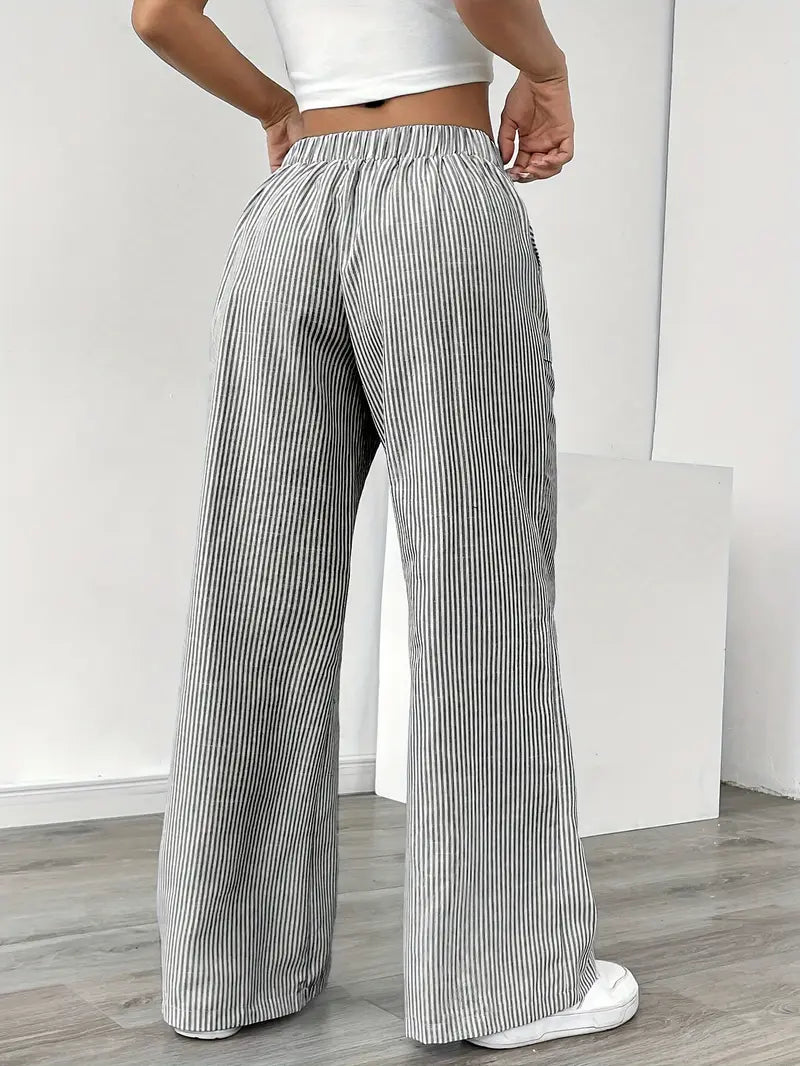 Alina – Elegante Gestreifte Hose Mit Taschen