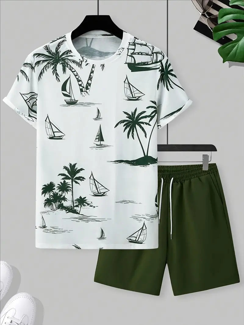 Barea – Elegant Sommer Zweiteilig Gedruckt  Set
