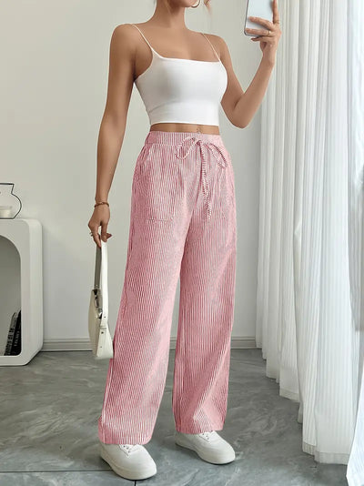 Alina – Elegante Gestreifte Hose Mit Taschen