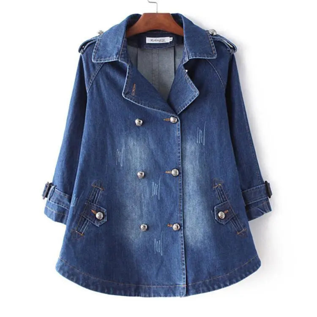 Zweireihige Knopfjacke für Damen