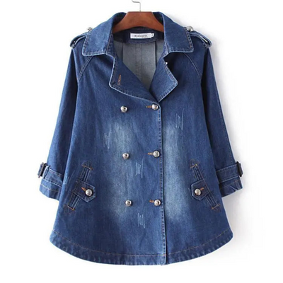 Zweireihige Knopfjacke für Damen