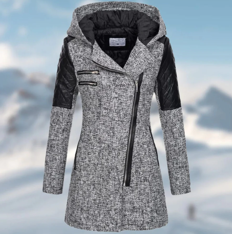 Riley - Lange Winterjacke mit Kapuze für Frauen
