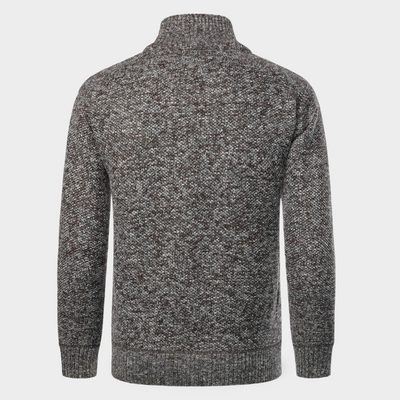 Piet - warme Strickjacke mit durchgehendem Reißverschluss und Thermofutter