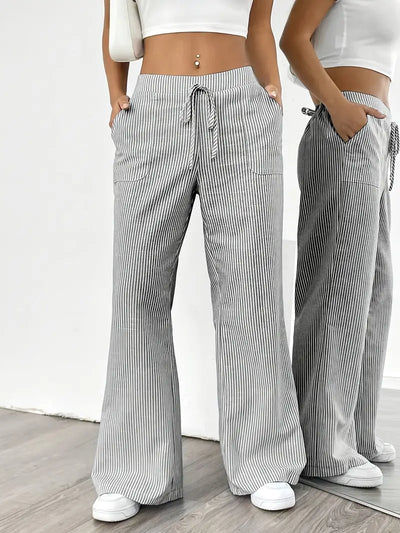 Alina – Elegante Gestreifte Hose Mit Taschen