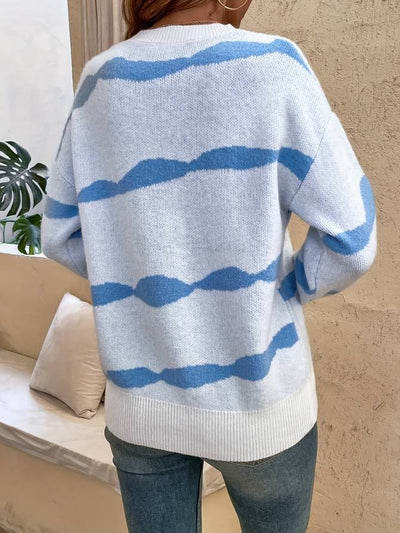 Cleo -  gestreift Crew Halsausschnitt Pullover