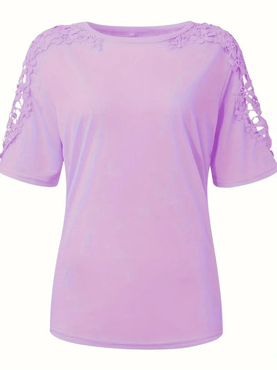 Ancuta – Elegantes Sommer Kurzarm T Hemd Mit Spitze