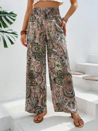Lauren - bedruckte Hose mit weitem Bein