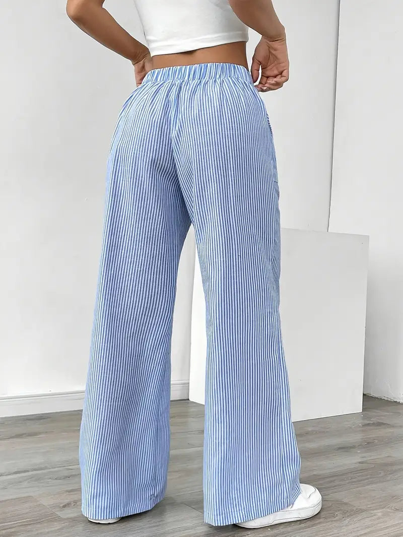 Alina – Elegante Gestreifte Hose Mit Taschen
